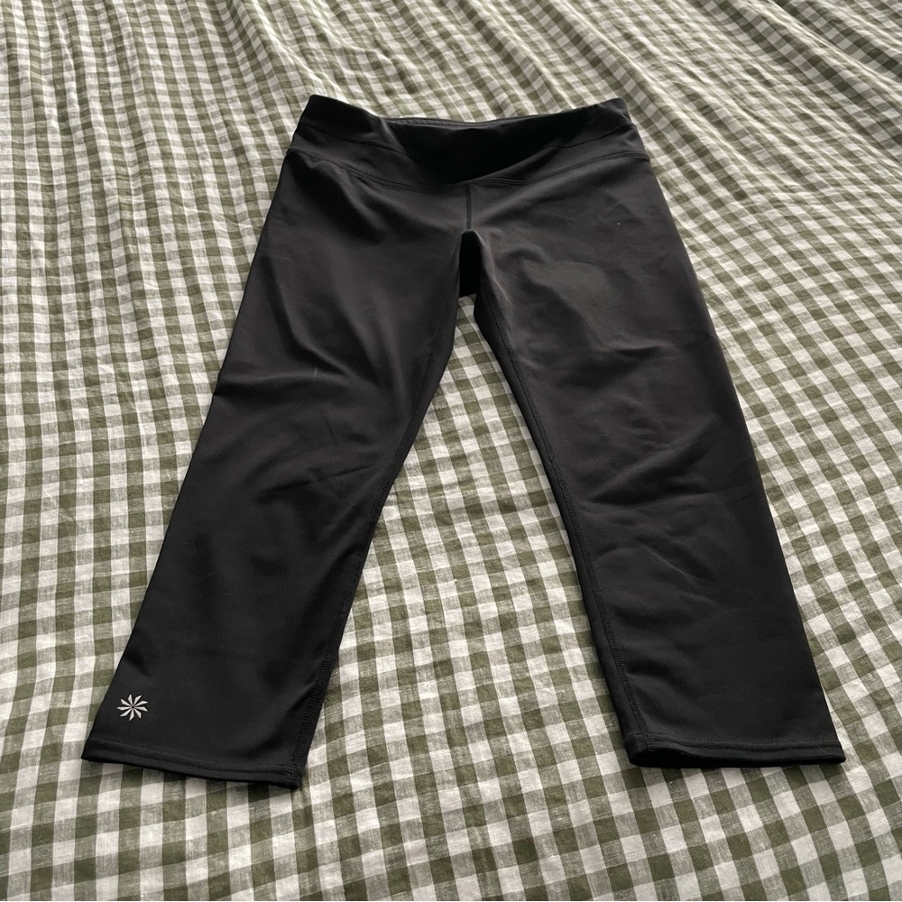 Athleta Black Cropped Leggings Size Medium